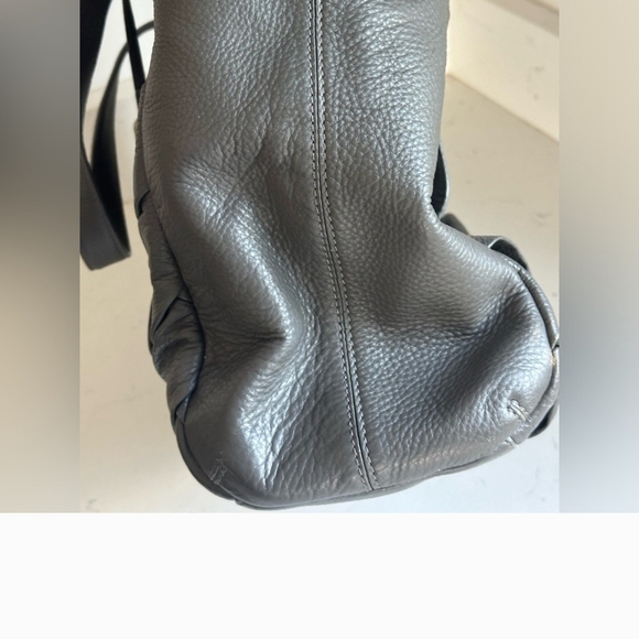 Cole Haan Woven Gray Leather Tote - Picture 8 of 13